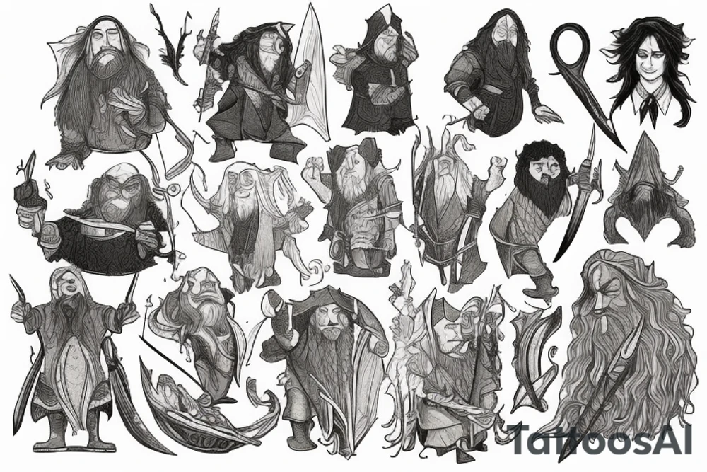 The hobbit book cover tattoo idea