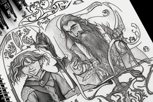 The hobbit book cover tattoo idea