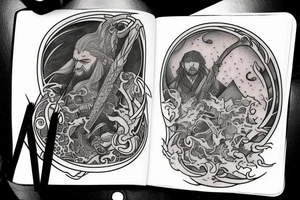 The hobbit book cover tattoo idea