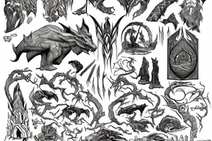 The hobbit book cover tattoo idea
