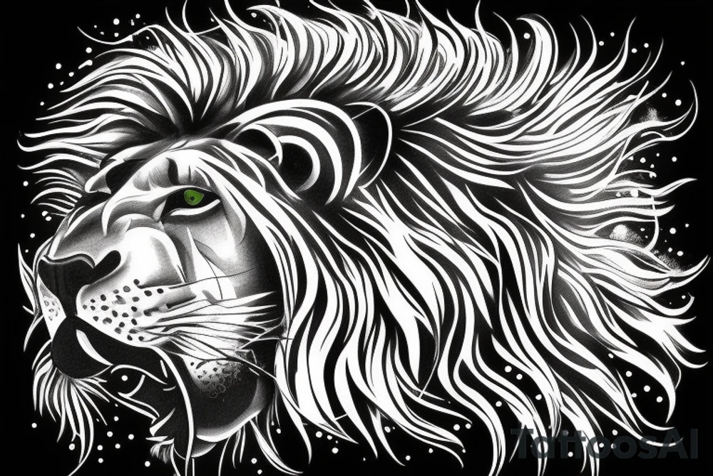 Roaring Lion with crown tattoo idea