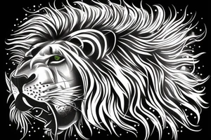 Roaring Lion with crown tattoo idea
