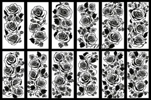 4 roses separated by a vine tattoo idea