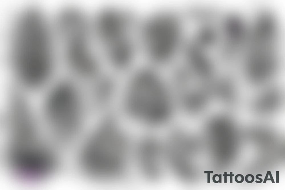 aurora borealis with family tattoo idea