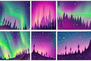 aurora borealis with family tattoo idea