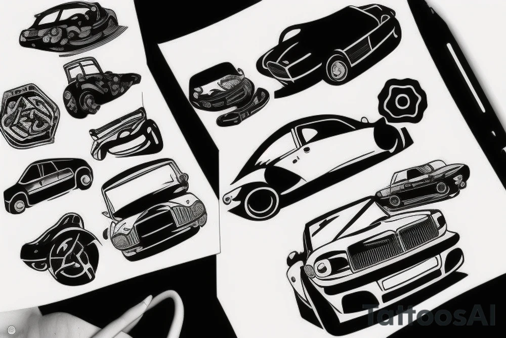 Car Accident tattoo idea