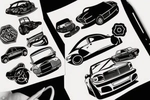 Car Accident tattoo idea
