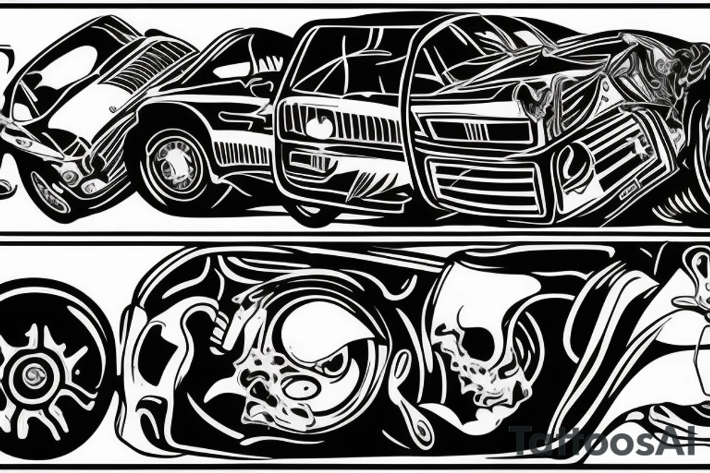 Car Accident 24-1-2022 tattoo idea