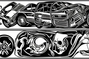Car Accident 24-1-2022 tattoo idea