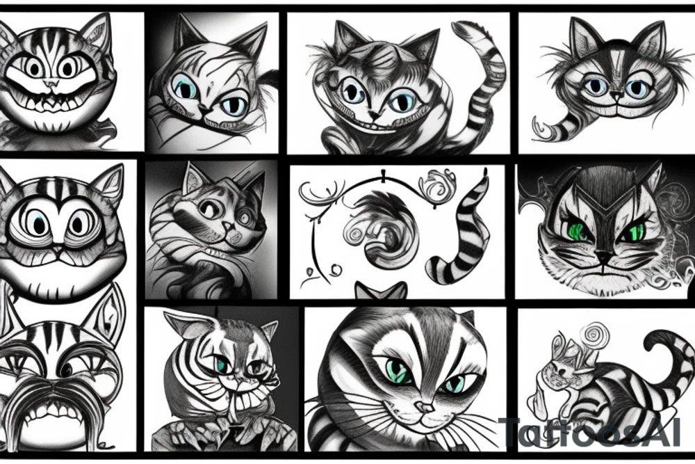 cheshire cat tattoo idea