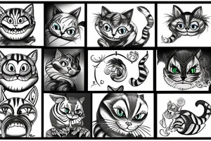 cheshire cat tattoo idea