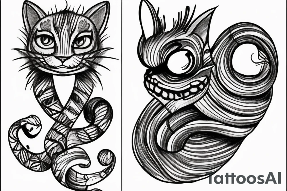 cheshire cat tattoo idea