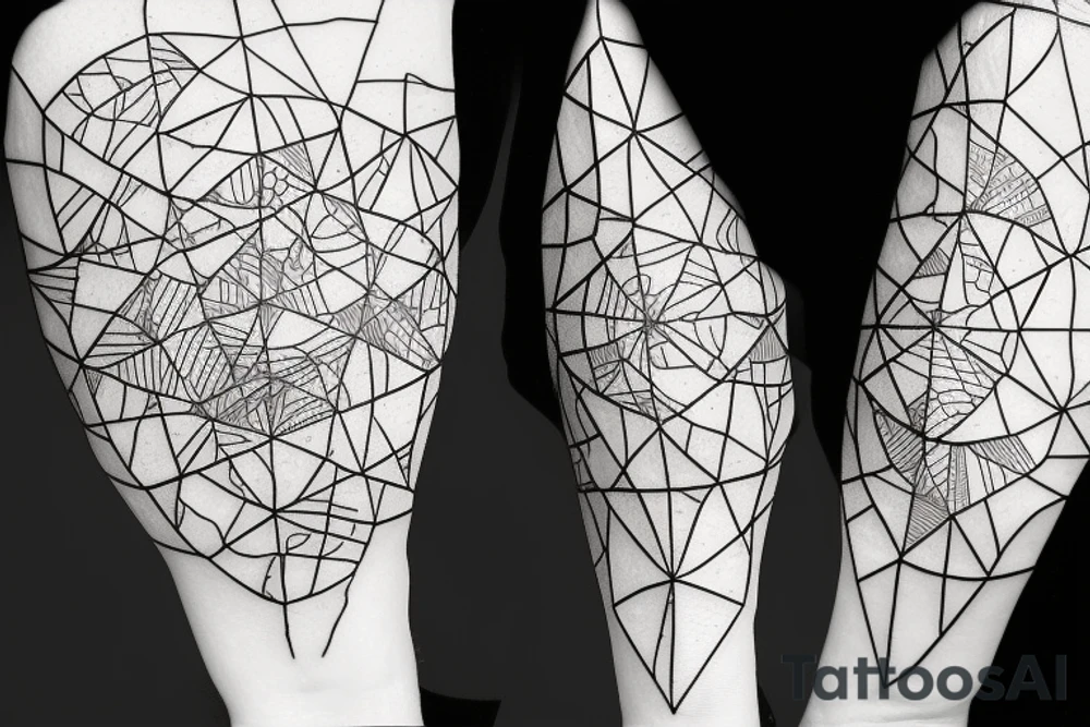 Constellation map with a map of north and south america in latino style tattoo idea