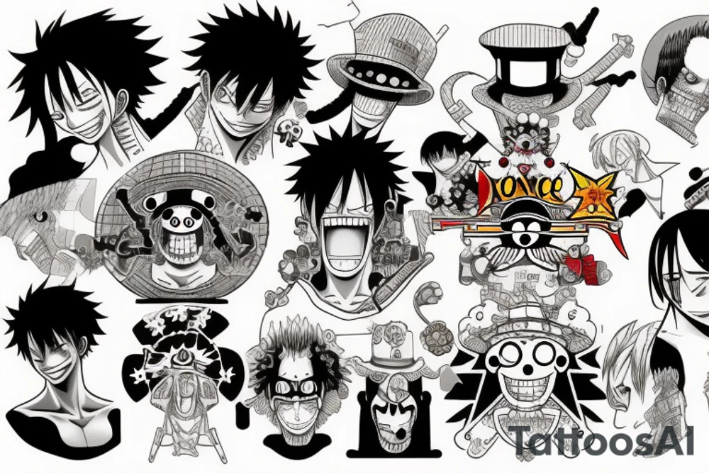 Anime one piece tattoo idea