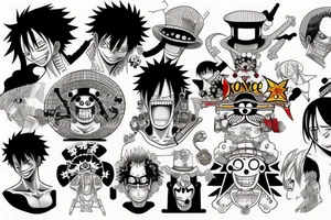 Anime one piece tattoo idea