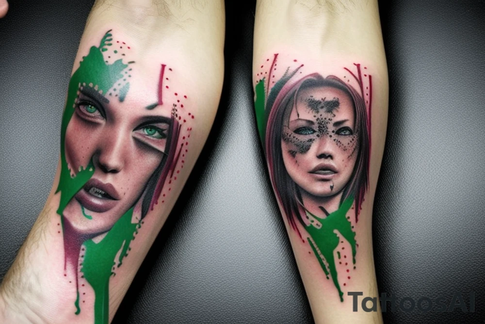 Demom scars green blood tattoo idea