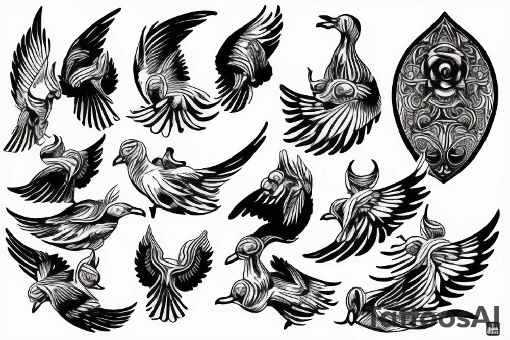 two seagulls tattoo idea