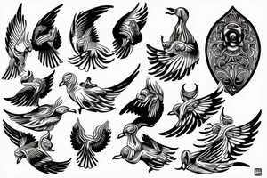 two seagulls tattoo idea