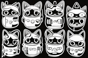 cat robot tattoo idea