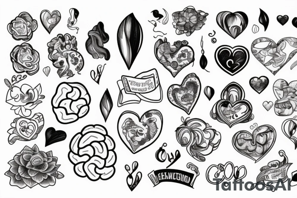 brain and heart combined tattoo idea