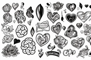 brain and heart combined tattoo idea