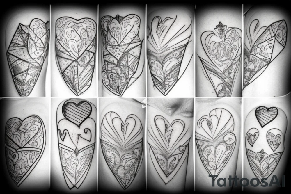brain and heart combined tattoo idea
