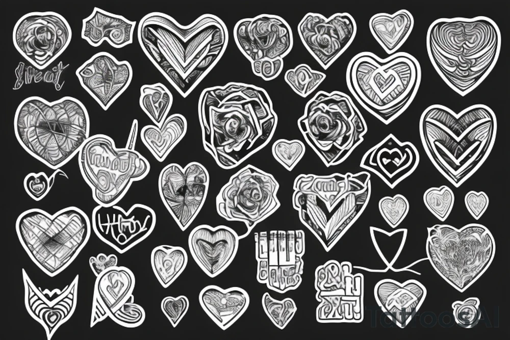 mathematics heart strength 
combined tattoo idea