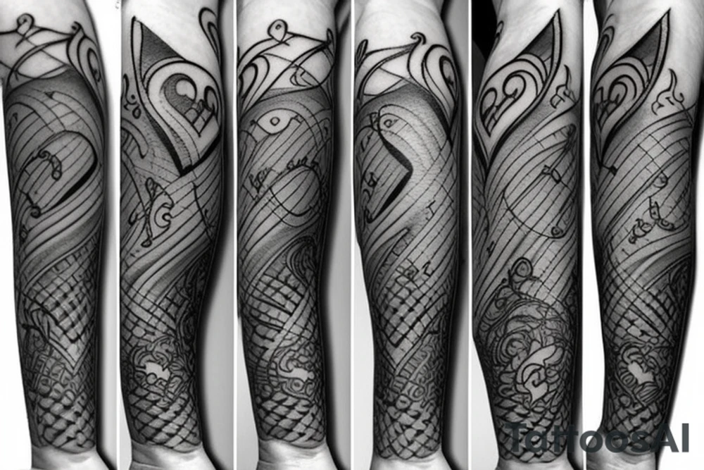 mathematics heart strength 
combined tattoo idea