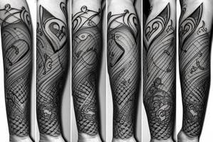 mathematics heart strength 
combined tattoo idea