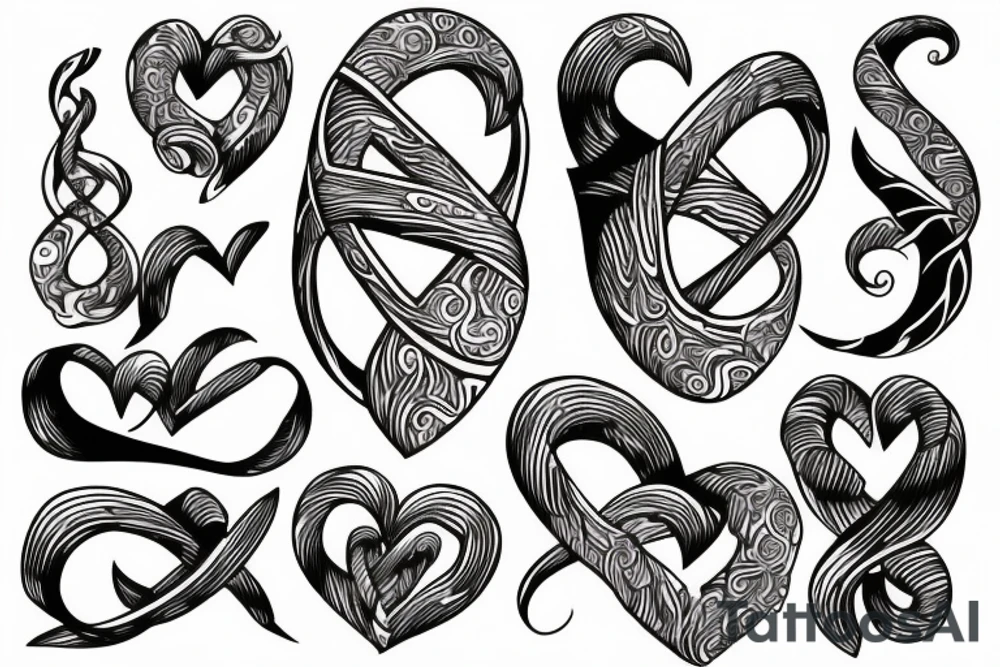 infinity
 heart strength 
combined tattoo idea