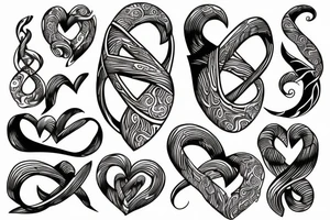 infinity
 heart strength 
combined tattoo idea