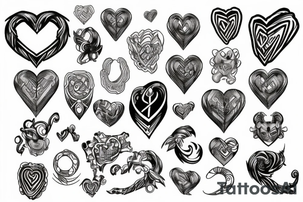 infinity
 heart strength 
combined tattoo idea