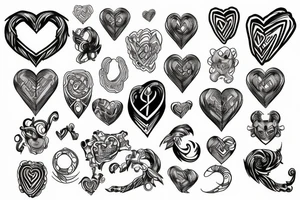 infinity
 heart strength 
combined tattoo idea