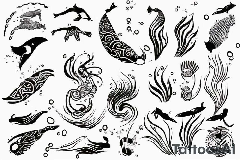 swimming related tattoo with water tattoo idea