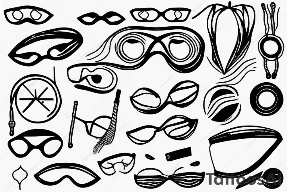 swimming goggles tattoo tattoo idea