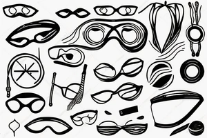 swimming goggles tattoo tattoo idea