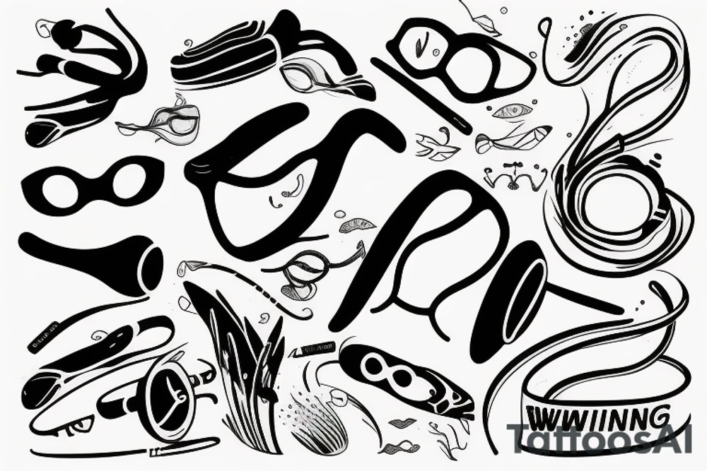 swimming goggles tattoo tattoo idea