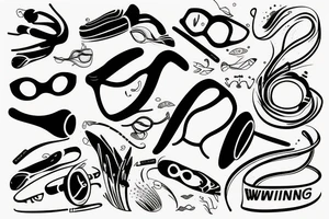 swimming goggles tattoo tattoo idea