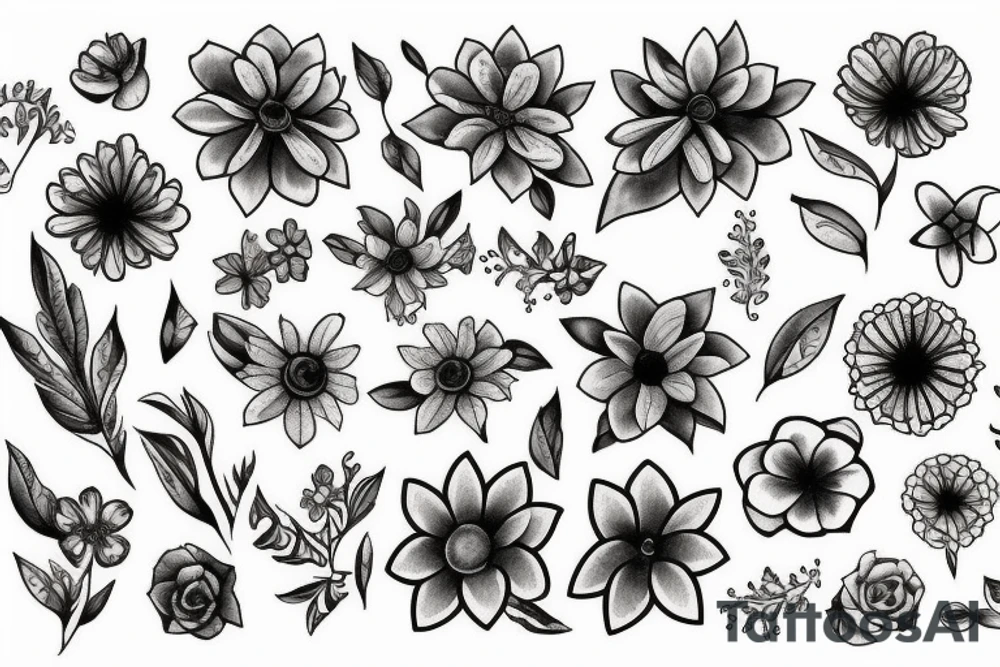 flowers tattoo idea