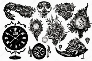 Hand tattoo of a clock broken in pain tattoo idea