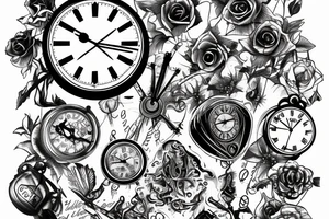 Hand tattoo of a clock broken in pain tattoo idea