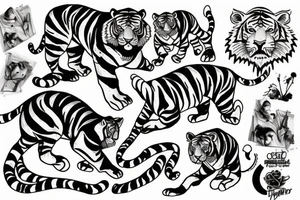 tiger and clouds tattoo idea