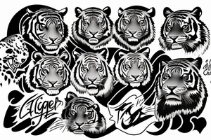 tiger and clouds tattoo idea