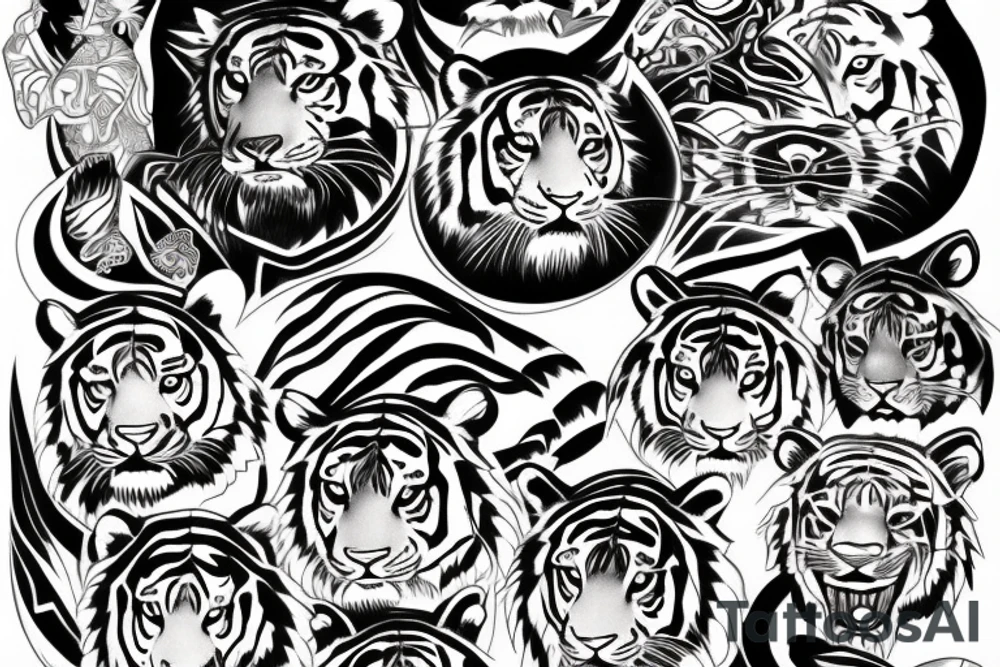 tiger traditional japanese tattoo idea