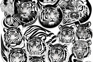 tiger traditional japanese tattoo idea