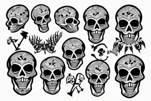 skeleton with pants tattoo idea
