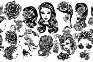 women head tattoo idea