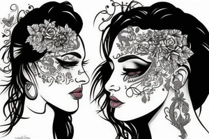 women head tattoo idea