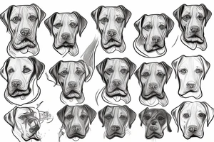 Outline, vizsla dog tattoo idea