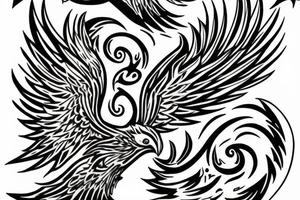 Phoenix rises up tattoo idea